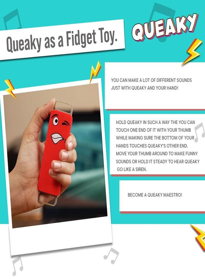 Blix Queaky- STEM & Experimental Toy | Learning Toy, Creative Toy | Educational Toys | Best Gift Toy for Kids | Queaky is not just Musical and Sound Toy | Learn Through Play (Red) Age 3,4,5,6,7,8+ - Image 2